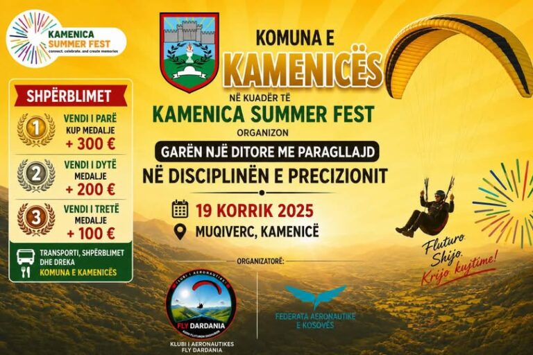 GARË NJËDITORE ME PARAGLLAJD NË KAMENICË